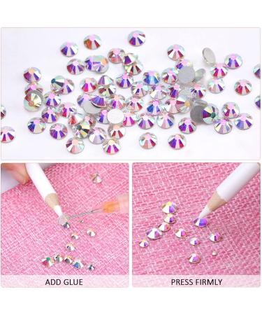 YHMQ 2880 Pieces ClearAB Rhinestones for Nails - SS16 Nail Crystals (3.8-4.0mm) | Best Quality Nail Art Supplies for DIY Designs - Buy Online on SooperMarket.com