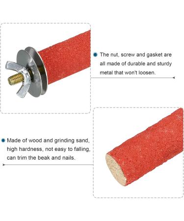Patikil 0.6x7.9 Vogel Paw Bird Cage Stand - Ideal Accessories for Small Birds Parrots & Love Birds - Durable Wood Bars in Red - Buy Online on SooperMarket.com