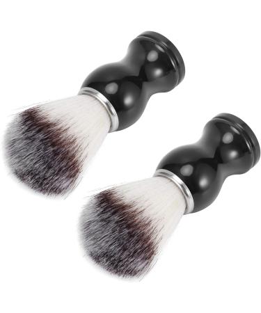 2 Pack Men's Shaving Brush - Portable Soft Nylon for Wet Shaving & Beard Foam | Barber Shop Tool - Buy Online on SooperMarket.com