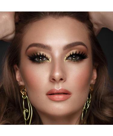 Lash Extension Kit - 10pcs Fluffy Wispy Fox Cat Eye & Volume Curly Strip Lashes for Natural Makeup & Cosplay | Lightweight Black Eyelashes - Buy Online on SooperMarket.com