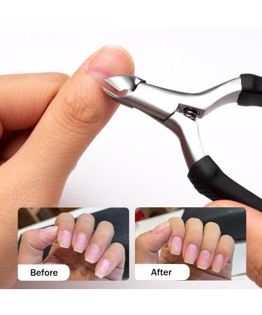 DHWEKU Professional Cuticle Nippers Sharp Cuticle Remover Cuticle Nippers Made of Stainless Steel with Non-Slip Handle for Precise Removal of Excess Cuticles Cuticle Scissors for Nail and Toenail - Buy Online on SooperMarket.com