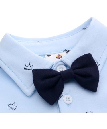 Famuka Baby Boy Formal Suit with Bows Waistcoat & Hat | Gentleman Tuxedo | 24 Months | Blue - Buy Online on SooperMarket.com