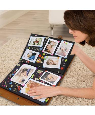 ZEEYUAN Leather Scrapbook Album - 60 Pages Love Memory Photo Album 8.5x11 | Travelling Journal & Family Scrapbook Kit - Perfect Gift for Couples, Anniversary, Wedding - Grayish-blue - Buy Online on SooperMarket.com