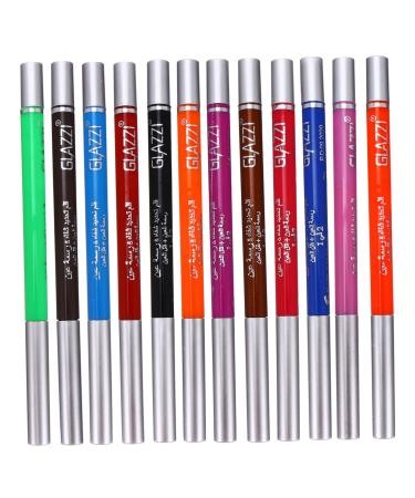 Gogogmee 12 Pcs 1 Set Shadow Set Eyeliner Stickers Colored Eyeliners Eyeliner Kit Colorful Plastic