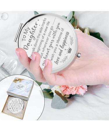 Hexagram Daughter Wedding Gift - Compact Mirror from Mom and Dad | Bride Gifts for Wedding Day - Buy Online on SooperMarket.com