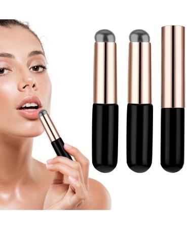 2 Pcs Silicone Lip Brush Silicone Lip Applicator with Cap Elastic Silicone Lip Balm Applicator Reusable Lip Mask Applicator Lip Smudge Brush for Lipstick Lip Gloss Lip Tint Lip Mask Lip Makeup Brush