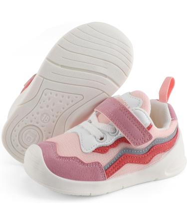 LACOFIA Baby Girls Pink Toddler Sneakers | Anti-Slip Rubber Sole | Size 5 UK Child - Buy Online on SooperMarket.com