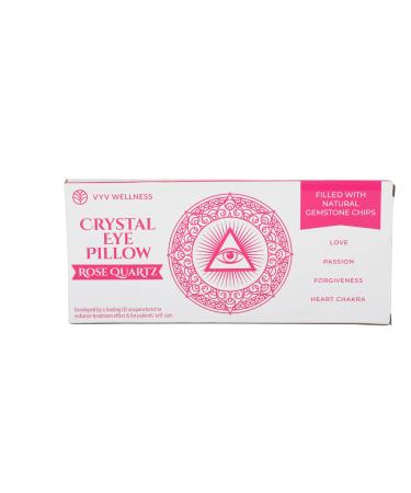 VYV Wellness Rose Eye Pillow for Yoga Meditation Passion Attraction Manifestation Chakra Work Crystal Program Rose Quartz