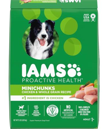 IAMS Proactive Health Minichunks Dog Food Dry Adult Chicken & Whole Grains Recipe + IAMS Proactive Health Healthy Weight Dog Food Dry Adult Chicken 6.8 kg (Pack of 1) Adult - Mini Chunks + Dry Dog Food - Buy Online on SooperMarket.com