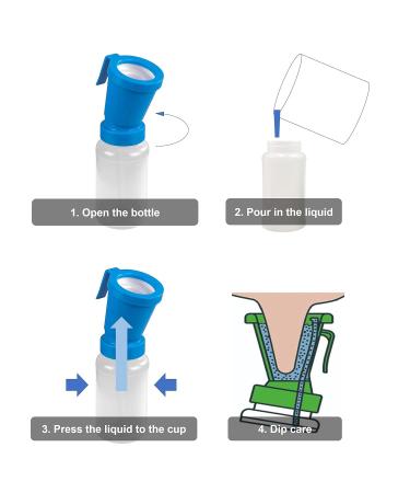 Q'mark 2 Pack Teat Dip Cup - 300ml Blue | Non-Return Nipple Cleaning Disinfection for Cow Sheep Goat | Teat Dipper - Buy Online on SooperMarket.com