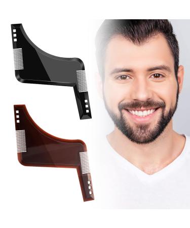 2 pieces of beard templates beard contours stencil specialist Bart Schablone beard forms for chin beard choral bare neck beard comb styling tool beard care for full beard and 3 days beard