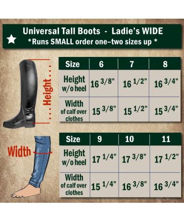Dublin Ladies Universal Tall Boots 10 Wide - Premium Equestrian Footwear - Buy Online on SooperMarket.com