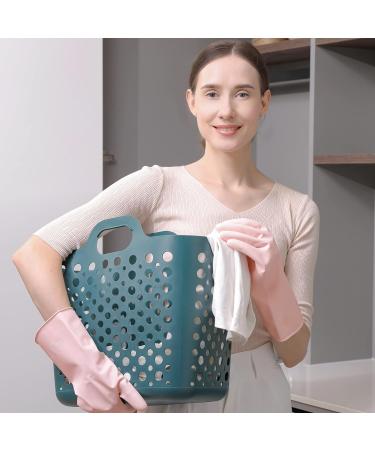 COOLJOB 3 Pairs Reusable Rubber Dishwashing Gloves with Cotton Liner - Water Resistant Household Gloves for Kitchen and Bathroom - Small (Pack of 3) - Buy Online on SooperMarket.com