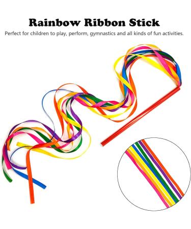 Niuhong 4 Pcs Rainbow Dance Tapes & Skill Baton Rods - Colorful Streamers for Kids & Art Dances - Buy Online on SooperMarket.com