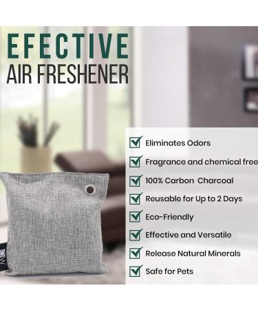 Oasisworks Bamboo Activated Charcoal Air Purifying Bags (4 Pack) - Odor Absorber for Home and Car - Pet Friendly Charcoal Air Purifier Bags - Buy Online on SooperMarket.com