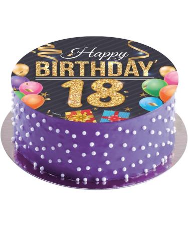 Dekora Happy 18 Birthday Wafer Disc for Cake Edible Cake Topper for Birthday Cake Round 20 CM - Buy Online on SooperMarket.com