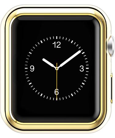 Leotop Compatible with Apple Watch Case 44mm 40mm  Soft Flexible TPU Plated Protector Bumper Shiny Cover Lightweight Thin Guard Shockproof Frame Compatible for iWatch Series 6 5 4 SE(Gold  44mm) 44 mm Gold - Buy Online on SooperMarket.com