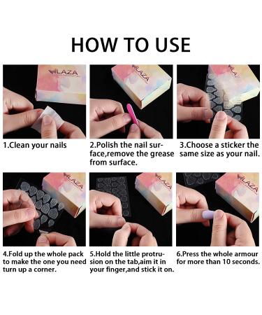 Laza 1200 Pcs Thin Breathable Adhesive Tabs Fake Nail Glue Sticker - Germany Jelly Gel | Double Sided Tips for Acrylic False Nails Manicure - Buy Online on SooperMarket.com