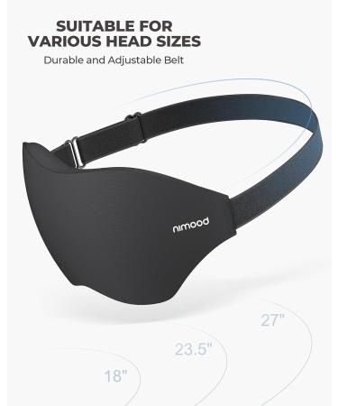 NIMOOD 3D Sleep Mask for Women and Men - Adjustable Strap, 100% Light Blocking, Breathable Blindfold for Side Sleepers - Buy Online on SooperMarket.com