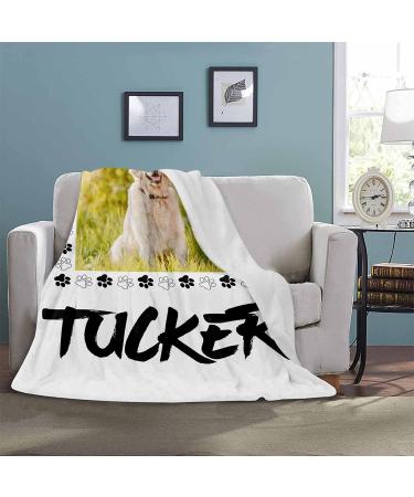 Custom Blanket for Pet with Photos Name Text Customized Blanket Personalized Soft Throw Blankets with Paw Print for Dog Cat 60 x 80 Inches 60 x 80 Inches Multi R30 - Buy Online on SooperMarket.com