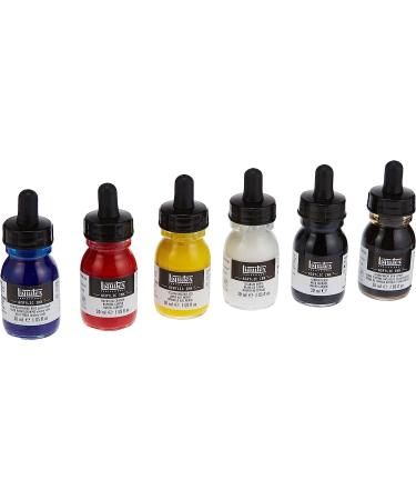 Liquitex Professional Acrylic Ink 1-oz (30ml) Essential Color Set - Set of 6 - Buy Online on SooperMarket.com