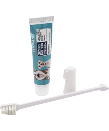 Vetocanis Bio00068 Dental Care Set for Dogs - Toothbrush Toothpaste & Massage Brush Biscuit Flavor - 1 Pack for Fresh Breath & Healthy Teeth - Buy Online on SooperMarket.com