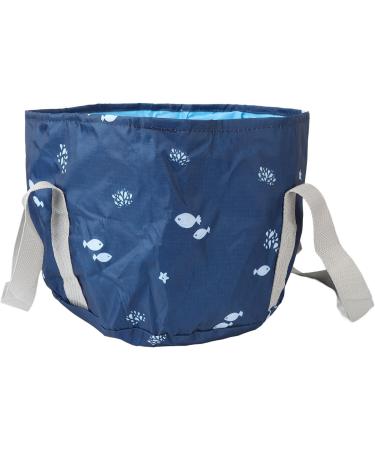 Portable Waterproof Collapsible Foot Bath Tub High Temperature Resistance Multi Purpose with Water Based Printing Sturdy Handle for Travel Picnic Camping (Navy Whale) - Buy Online on SooperMarket.com