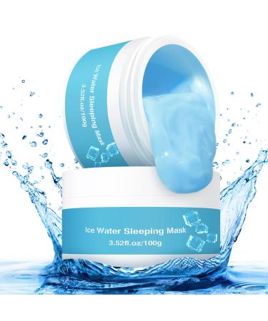 Moisturizer Ice Water Sleeping Mask Hydrating Overnight Face Mask Beauty Hydra Moist Ice Water Sleeping Mask Cream Wash-Free Hydramoist Ice Water Overnight Sleeping Facia Mask For All Skin Type (2pcs)