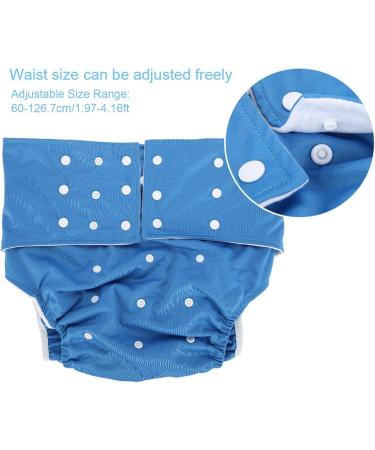 Washable Adult Diaper for Incontinence Care | Adjustable & Easy-Dry Cloth Diaper Cover - Dark Blue - Buy Online on SooperMarket.com
