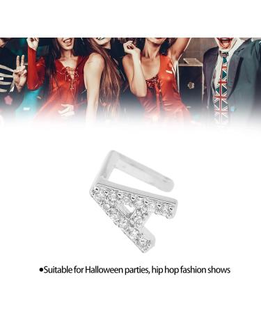 Capital Letter A Single Hip Hop False Tooth Halloween Festival Hip Hop Tooth Decoration Accessory (Silver Color) - Buy Online on SooperMarket.com