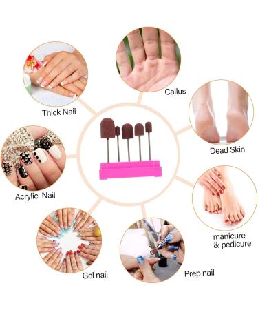 CORHAD 1 Set Nail Sand Ring Cap Nail Drill Sanding Bands Nail Grinding Tool Ceramic Tools Under Nail Cleaner Tool Kit Nail Art Tools Manicure Polishing Heads Supplies Care 8x6cm Rosy - Buy Online on SooperMarket.com