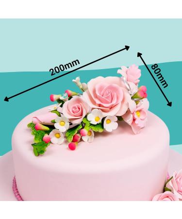 Buy Cake Company Sugar Flower Bouquet - Pink Roses for Wedding & Birthday Cake Decoration | 1 Piece - Buy Online on SooperMarket.com