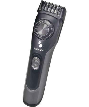 BEPER 40.332 Rechargeable Beard Shaper with Stainless Steel Blades - 20 Lengths, USB Charging - Black - Buy Online on SooperMarket.com
