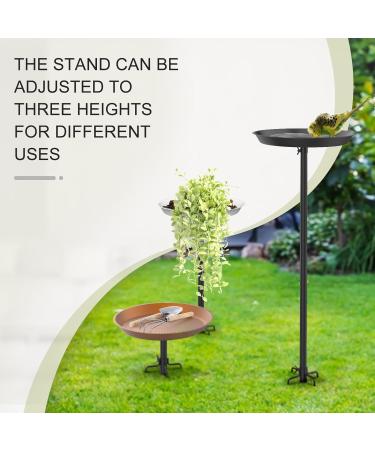 EfuturTime Large Metal Bird Bath & Feeder - Adjustable Stands - Winterproof Frost-Safe Garden Decor 30 x 90 cm - Buy Online on SooperMarket.com