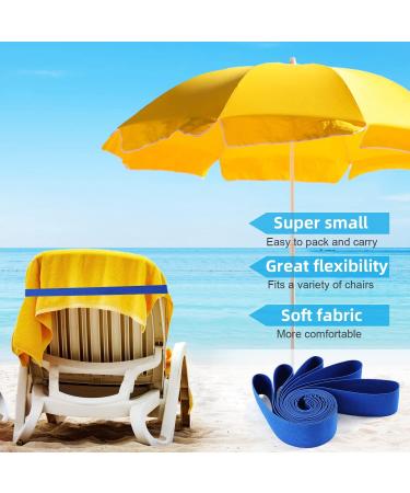 4 Pack Silicone Towel Bands for Beach, Pool, and Cruise Chairs - Blue/Turquoise - Buy Online on SooperMarket.com
