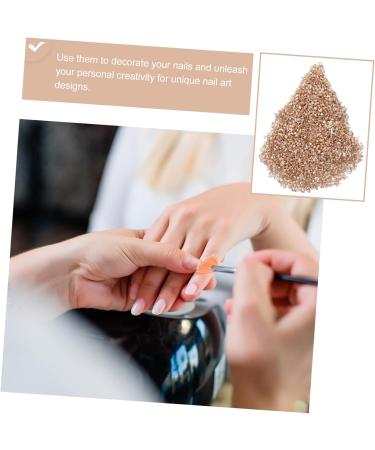 PLAFOPE 1 Nail Gravel Accessories for Nail Accessories Crushed Decor for Nail Art Diamond Drawing Charms Irregular Nail Charms Nail Art Supplies Nail Art Decors Glass 20.00X12.00X2.00CM Golden - Buy Online on SooperMarket.com