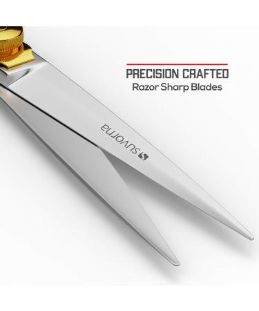 Suvorna 6 Professional Hair Scissors - Japanese Hairdressing Scissors for Men & Women | Barber Scissors with Razor Sharp Blades - 1 Count Pack - Buy Online on SooperMarket.com