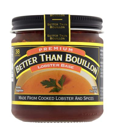 Better Than Bouillon Lobster Base 8oz Jar, Pack of 3 - Made from Cooked Lobster & Spices, Makes 9.5 Quarts, 38 Servings - Buy Online on SooperMarket.com