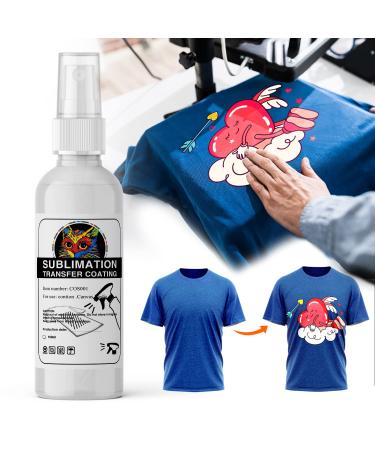 Sublimation Spray  Sublimation Spray for Cotton Shirts  Sublimation Coating Spray Apply All Fabric  Poly T Plus Sublimation Spray for Cotton Quick Dry & Super Adhesion  Waterproof  High Gloss (100 ml) white