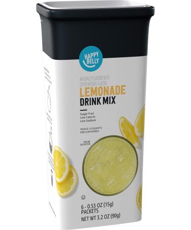 Amazon Brand - Happy Belly Drink Mix Singles, Lemonade, 6 - 0.53 Ounce