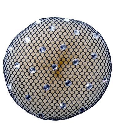 Hair net with rhinestones in Crystal Black