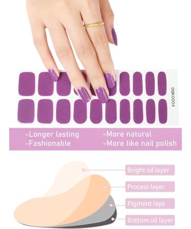 Kalolary Gel Nail Polish Strips Nail Gel Art Sticker Waterproof Full Nail Wraps Decal Sets with Scissors Nail File and Stick for Women Girls Nail Art Decor (UV/LED Lamp Required)-4 - Buy Online on SooperMarket.com