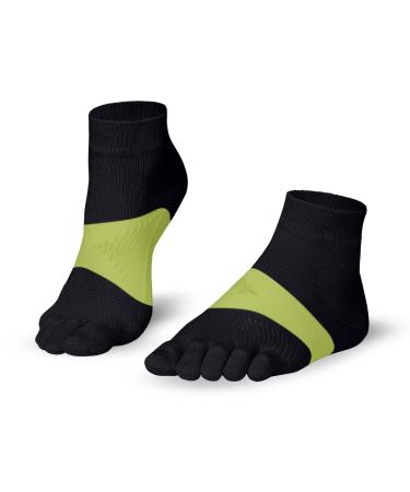 Knitido sports toe socks Marathon TS running socks with grip 43-46 black / green (204)