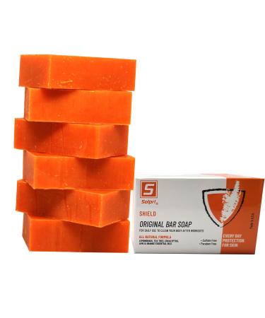 Solpri Shield Athletic Soap Bar Lemongrass Tea Tree Eucalyptus 4 oz (6 Pack)