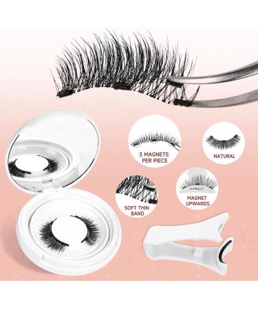 Magnetic Eyelashes with Applicator Higu clace Magnetic Lashes Natural Look 1 Pair Reusable Eyelashes Magnetic Without Eyeliner No Glue Needed Eye Lashes Magnetic Easy to Wear and Remove(Style A) STYLE-A - Buy Online on SooperMarket.com