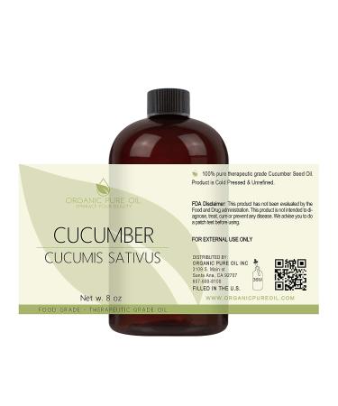 OPO Cucumber Seed Oil - 8 oz | 100% Pure & Unrefined | Cold Pressed & Non-GMO | Vegan Carrier Oil for Skin, Hair, Nails & Body | Hydrating & Nourishing Formula - Buy Online on SooperMarket.com