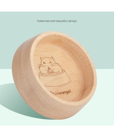 Niteangel Wooden Hamster Feeding Bowl - Small Animal Food Dish for Dwarf Syrian Hamsters Gerbils Mice Degus or Other Similar-Sized Small Pets (Hammy Pattern for Dwarf) Beige Hammy Pattern For Dwarf - Buy Online on SooperMarket.com