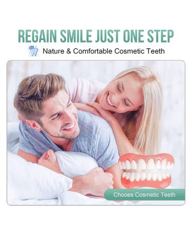 2 PCS Fake Teeth Veneers for Temporary Tooth Repair - Men and Women | Dental Veneers for Upper and Lower Jaw | Regain a Confident Smile with Bright White Results - Buy Online on SooperMarket.com