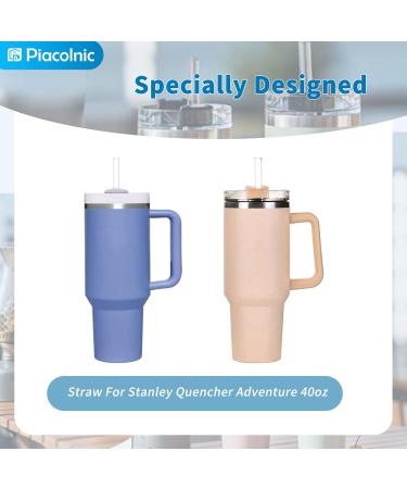 10 Pack Replacement Straws for Stanley 40 oz 30 oz Tumbler 12 inch Long Reusable Plastic Colorful Straws with Cleaning Brush and 2 Straw Cover Compatible with Stanley Cup Mug Accessories - Buy Online on SooperMarket.com