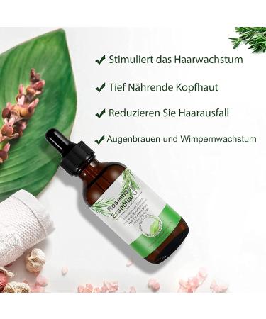 Rosemary Essential Oil for Hair Growth | Natural Hair Loss Solution & Aromatherapy - 60ml - Buy Online on SooperMarket.com